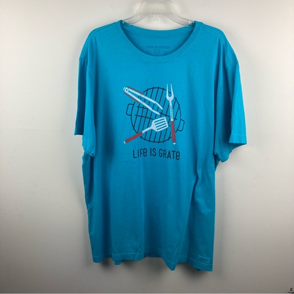 Life Is Good Life Is Grate BBQ crusher tee shirt size XXL cotton - Picture 1 of 10